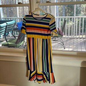multicolor striped dress